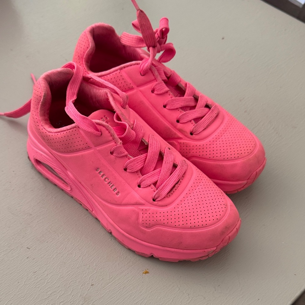 Skechers Hot Pink Athletic Shoes